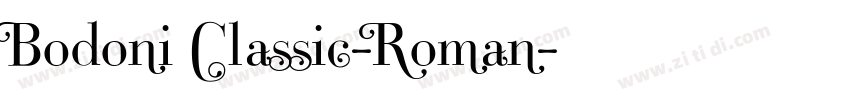 Bodoni Classic-Roman字体转换